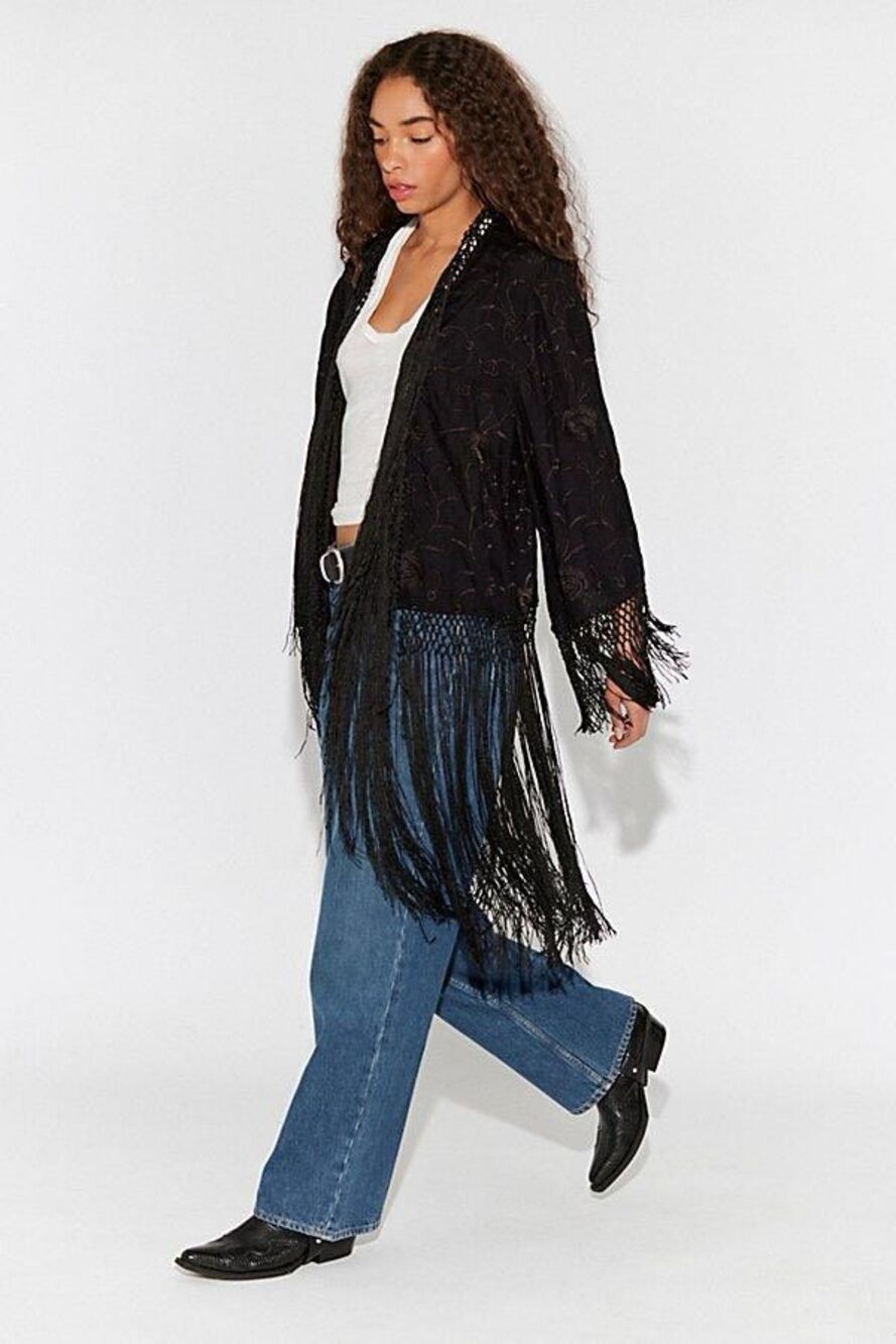 New Free People London Nights Piano Duster One Size